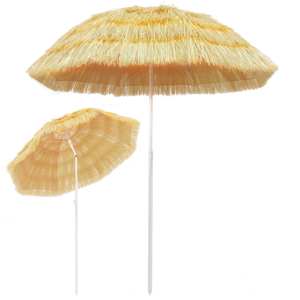 8718475709633_g_en_hd_1 vidaXL Beach Parasol Natural 180 cm Hawaii Style - Image 2