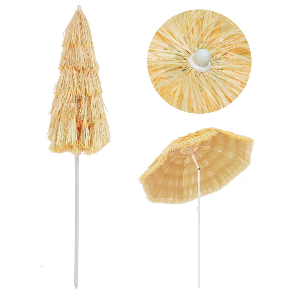 8718475709633_g_en_hd_2 vidaXL Beach Parasol Natural 180 cm Hawaii Style - Image 3