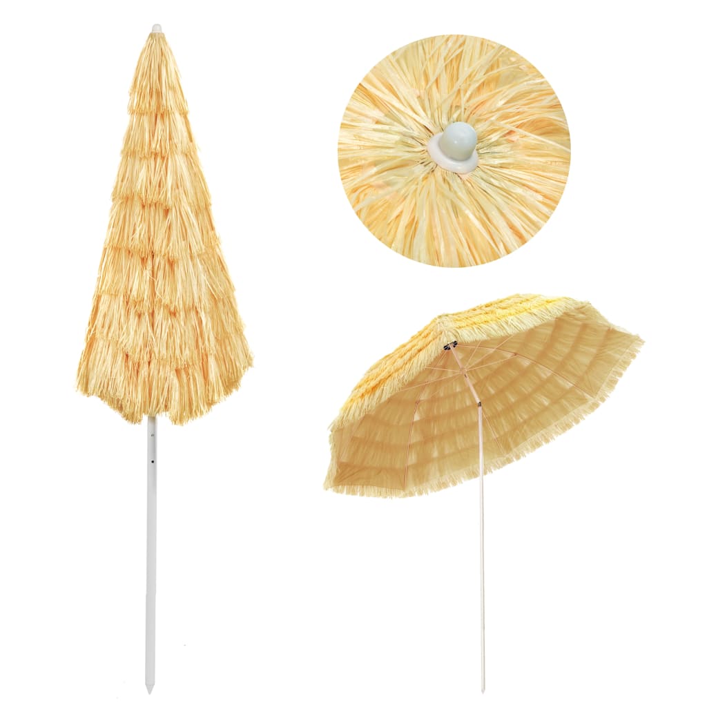 8718475709657_g_en_hd_2 vidaXL Beach Parasol Natural 300 cm Hawaii Style - Image 3