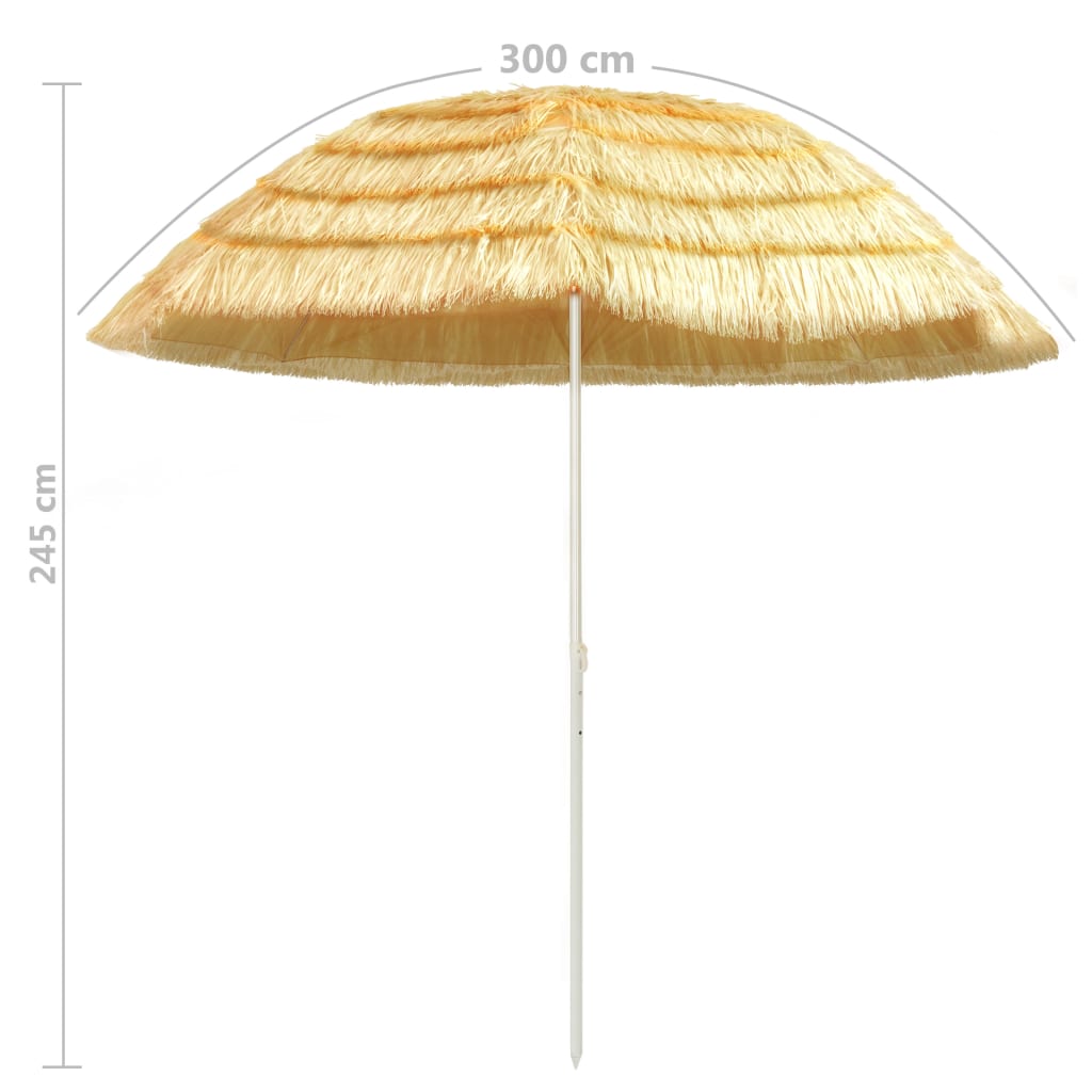 8718475709657_g_en_hd_4 vidaXL Beach Parasol Natural 300 cm Hawaii Style - Image 5