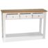 vidaXL Console Table 118x35x77 cm Solid Oak Wood - Image 2