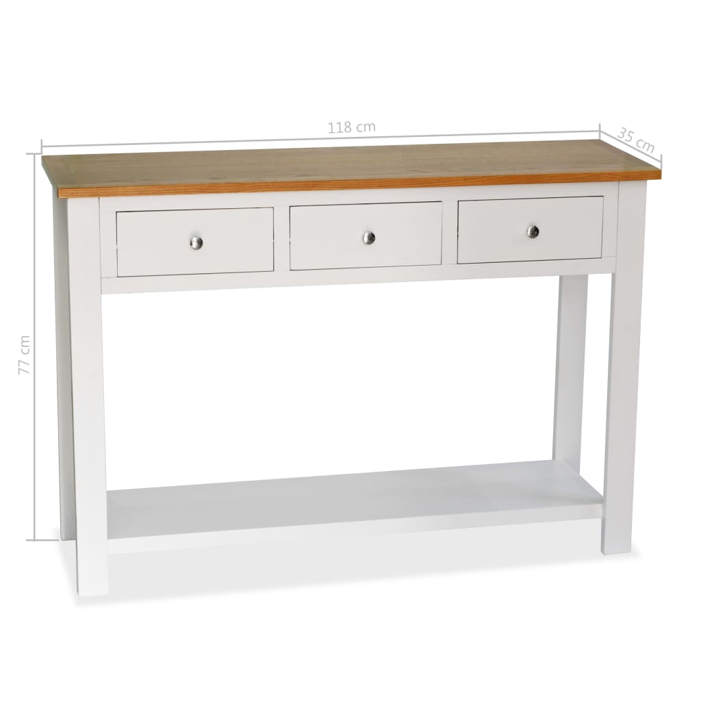 8718475710172_g_en_hd_5 vidaXL Console Table 118x35x77 cm Solid Oak Wood - Image 7