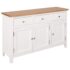 vidaXL Sideboard 110x33.5x70 cm Solid Oak Wood