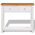 vidaXL Console Table 83x30x73 cm Solid Oak Wood - Image 2