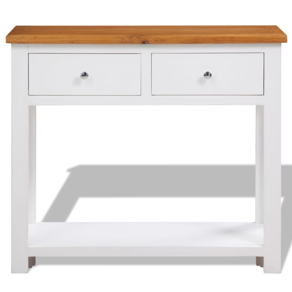 8718475710271_g_en_hd_1 vidaXL Console Table 83x30x73 cm Solid Oak Wood - Image 2