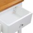 vidaXL Console Table 83x30x73 cm Solid Oak Wood - Image 5