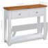 vidaXL Console Table 83x30x73 cm Solid Oak Wood - Image 7