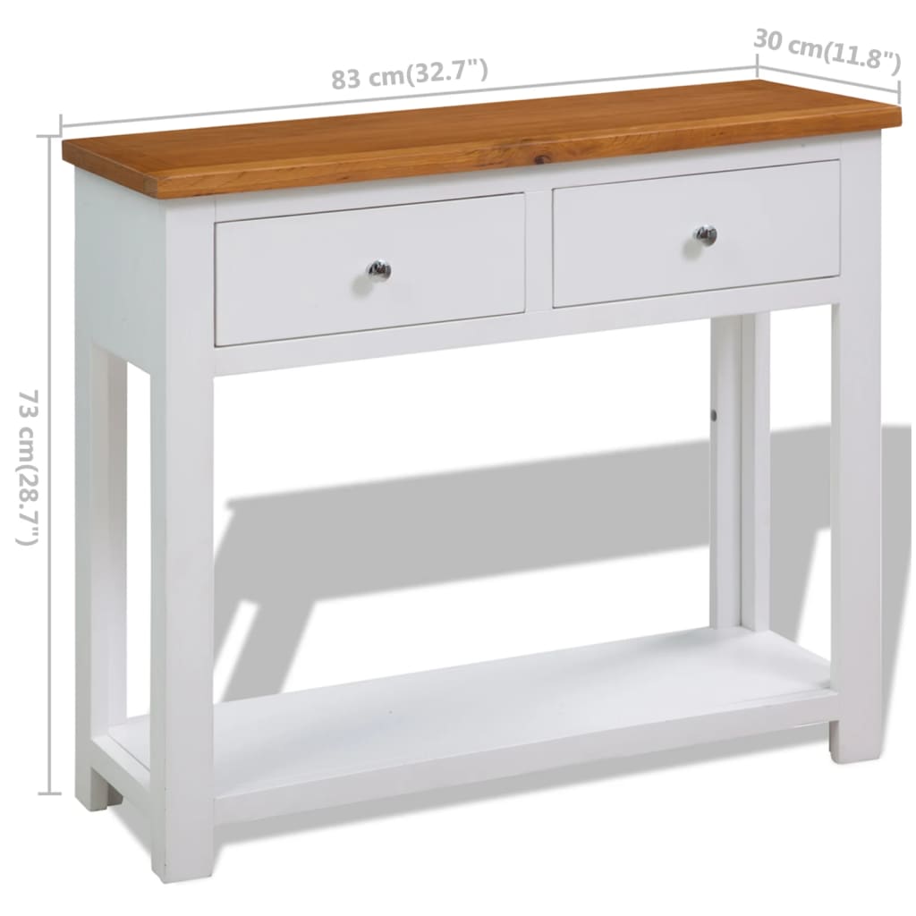 8718475710271_g_en_hd_5 vidaXL Console Table 83x30x73 cm Solid Oak Wood - Image 7