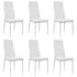 vidaXL Dining Chairs 6 pcs White Faux Leather