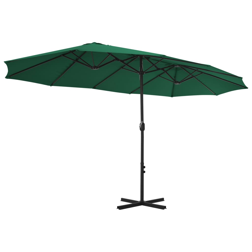 8718475711193_g_en_hd_3 vidaXL Garden Parasol with Aluminium Pole 460x270 cm Green - Image 4