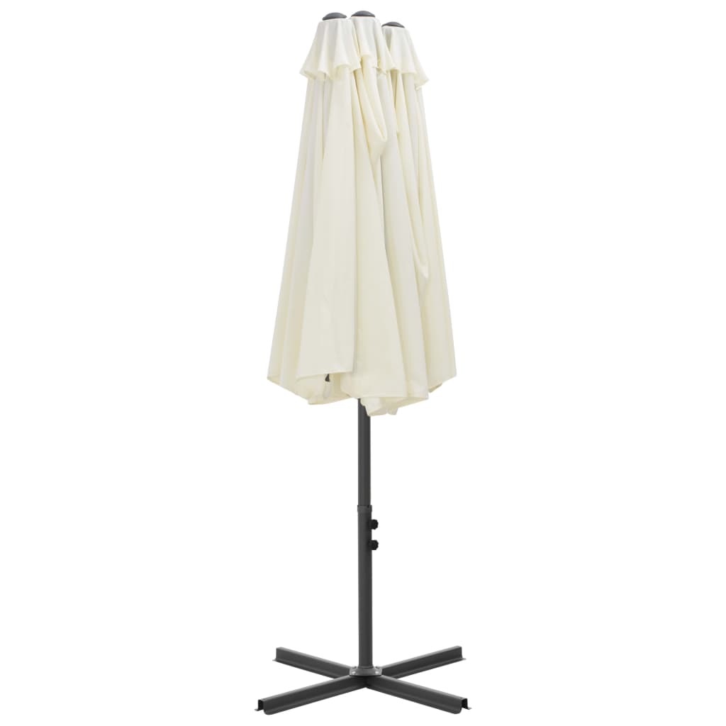 8718475711209_g_en_hd_5 vidaXL Garden Parasol with Aluminium Pole 460x270 cm Sand - Image 6