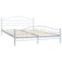 vidaXL Bed Frame without Mattress White Metal 137x187 cm Double - Image 2