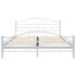 vidaXL Bed Frame without Mattress White Metal 137x187 cm Double - Image 3