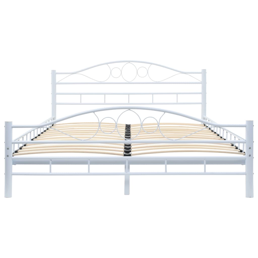 8718475711681_g_en_hd_2 vidaXL Bed Frame without Mattress White Metal 137x187 cm Double - Image 3
