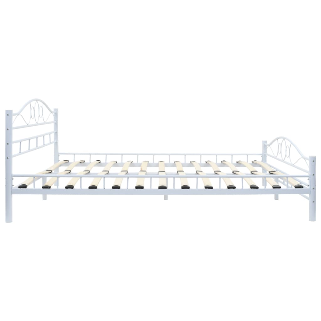 8718475711681_g_en_hd_3 vidaXL Bed Frame without Mattress White Metal 137x187 cm Double - Image 4