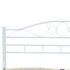 vidaXL Bed Frame without Mattress White Metal 137x187 cm Double - Image 5