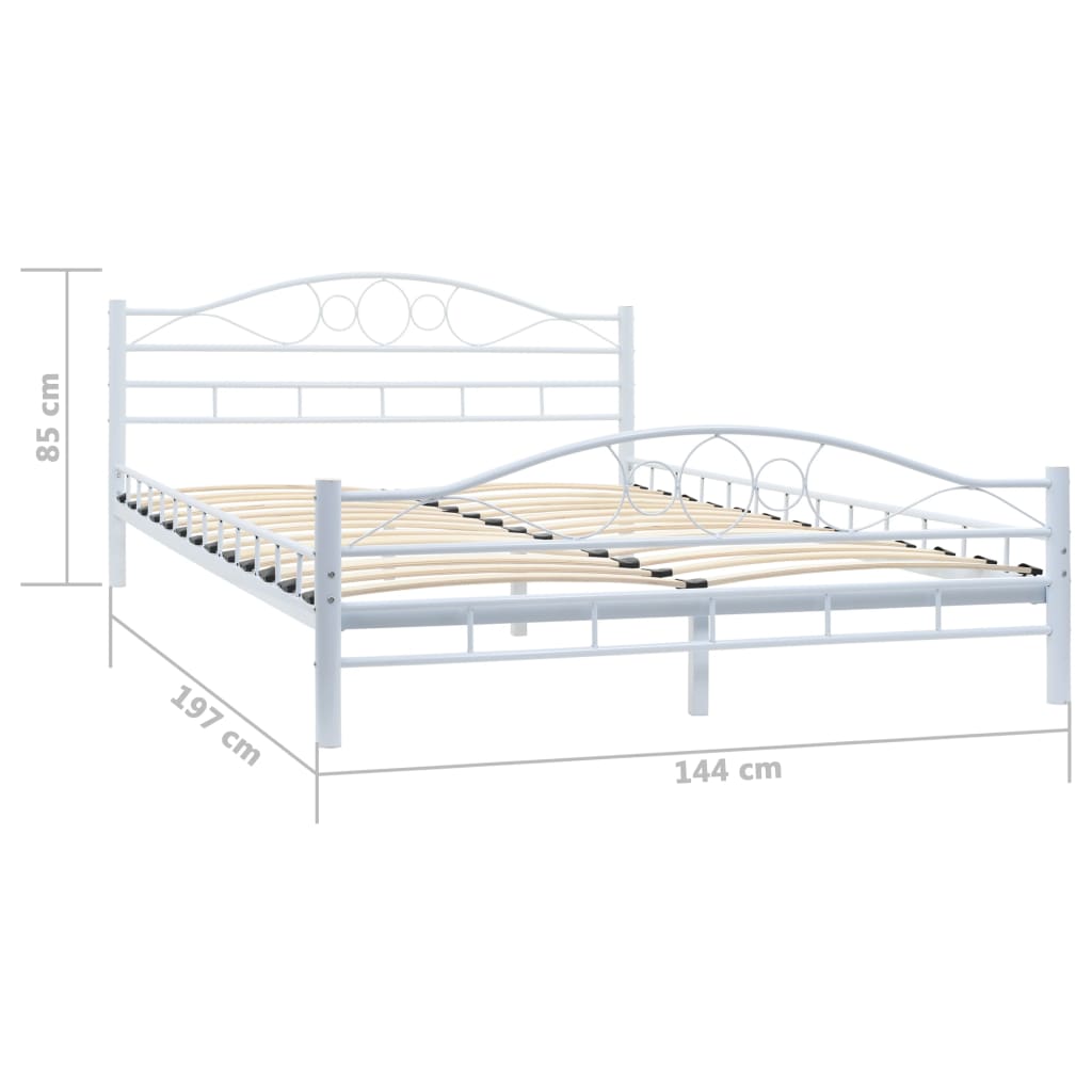 8718475711681_g_en_hd_5 vidaXL Bed Frame without Mattress White Metal 137x187 cm Double - Image 6