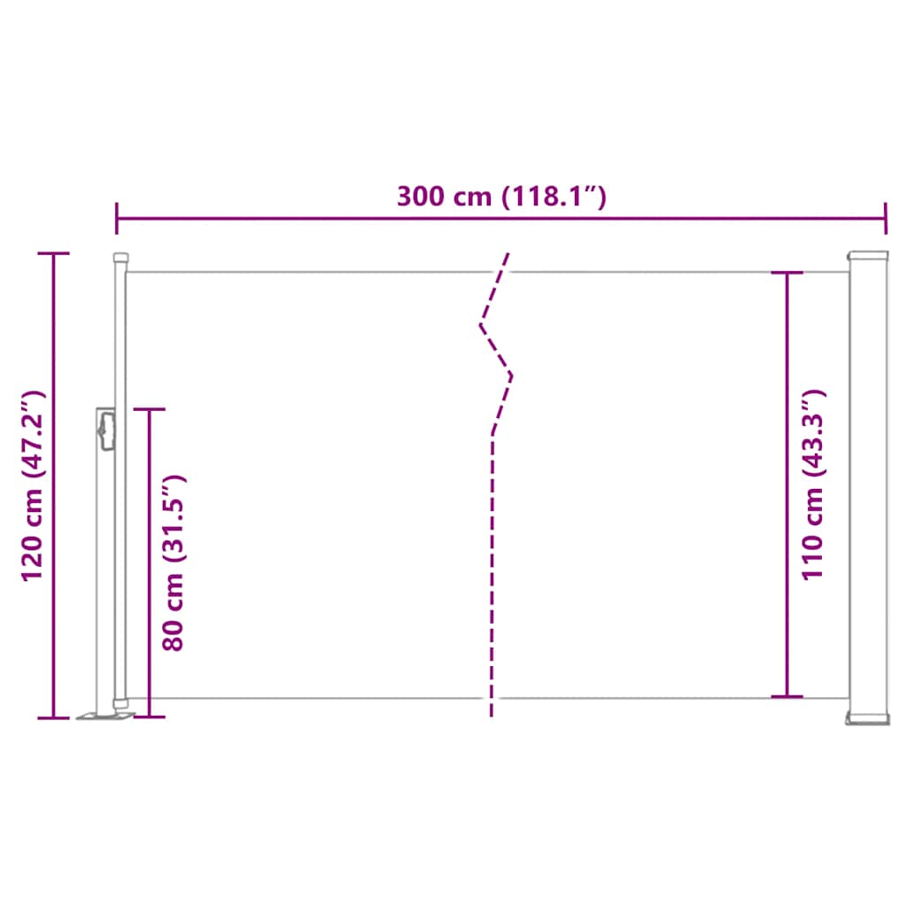 8718475712138_g_en_hd_8 vidaXL Retractable Side Awning 120 x 300 cm Black - Image 10