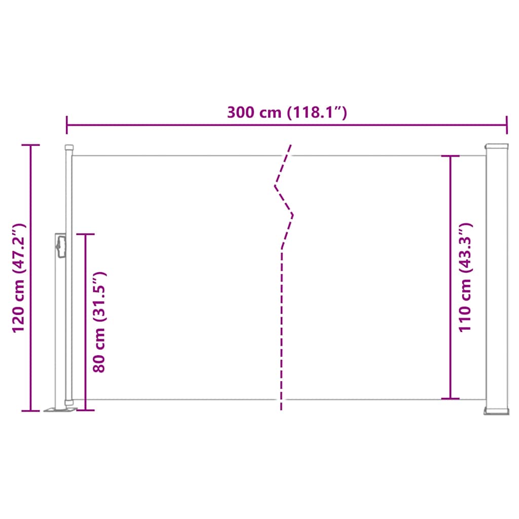8718475712145_g_en_hd_8 vidaXL Retractable Side Awning 120 x 300 cm Cream - Image 10