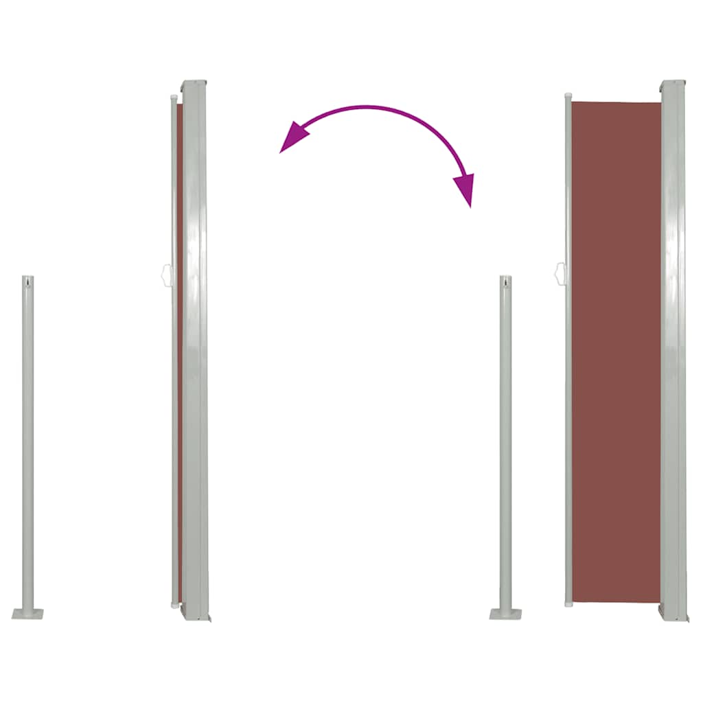 8718475712183_g_en_hd_3 vidaXL Retractable Side Awning 120 x 300 cm Brown - Image 5