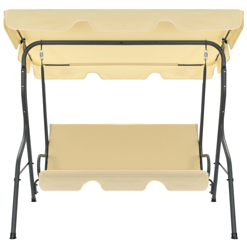 8718475712893_g_en_hd_1 vidaXL Garden Swing Bench Cream White 170x110x153 cm - Image 2