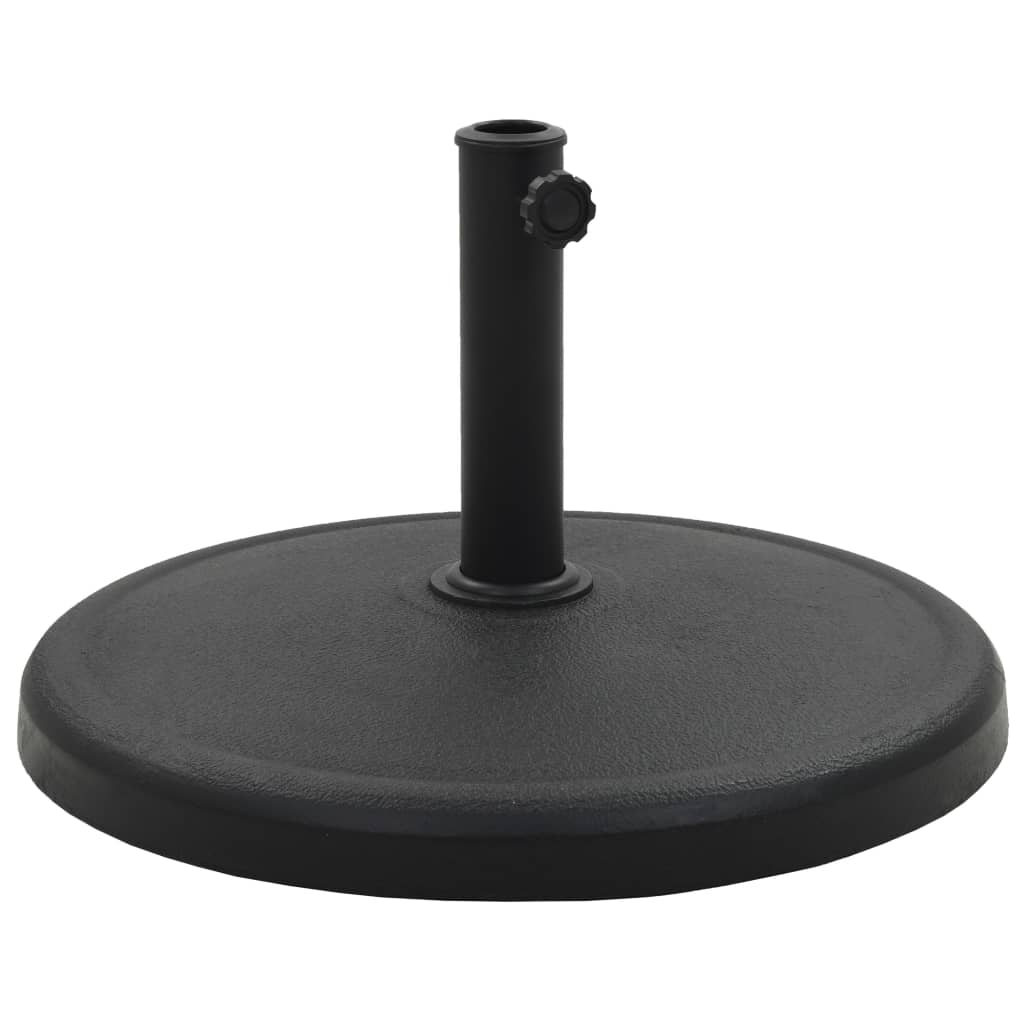 vidaXL Parasol Base Round Polyresin 19 kg Black
