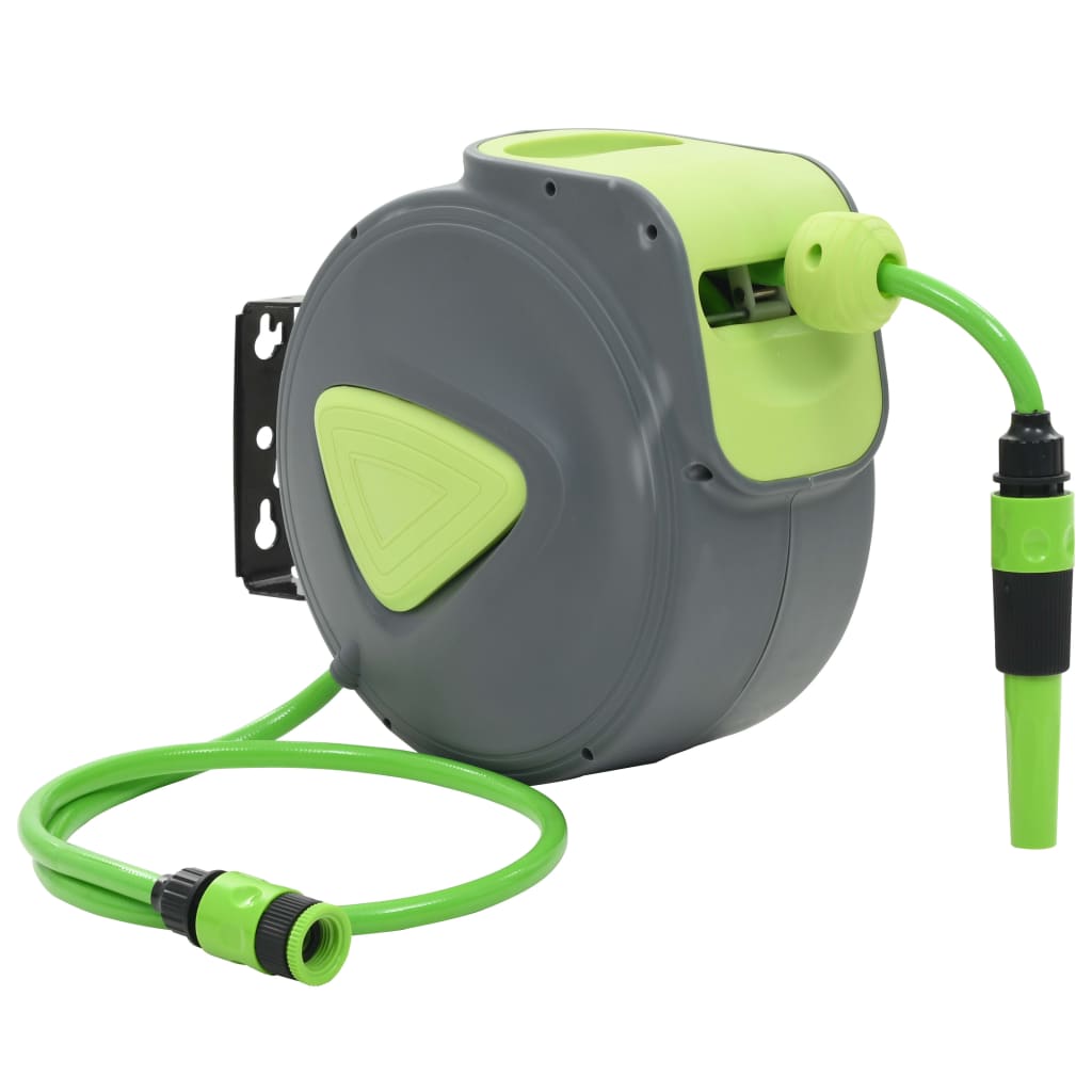 8718475714774_a_en_hd_1 vidaXL Automatic Retractable Water Hose Reel Wall Mounted 10+1 m - Image 1