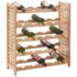 vidaXL Wine Rack for 25 Bottles Solid Walnut Wood 63x25x73 cm - Image 2