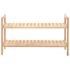 vidaXL Shoe Rack Solid Walnut Wood 69x26x40 cm - Image 2