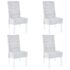 vidaXL Dining Chairs 4 pcs White Kubu Rattan and Mango Wood