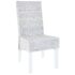 vidaXL Dining Chairs 4 pcs White Kubu Rattan and Mango Wood - Image 2