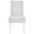 vidaXL Dining Chairs 4 pcs White Kubu Rattan and Mango Wood - Image 3