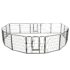 vidaXL Dog Playpen 16 Panels Steel 80x80 cm Black - Image 2