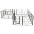 vidaXL Dog Playpen 16 Panels Steel 80x80 cm Black - Image 3