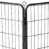 vidaXL Dog Playpen 16 Panels Steel 80x80 cm Black - Image 6
