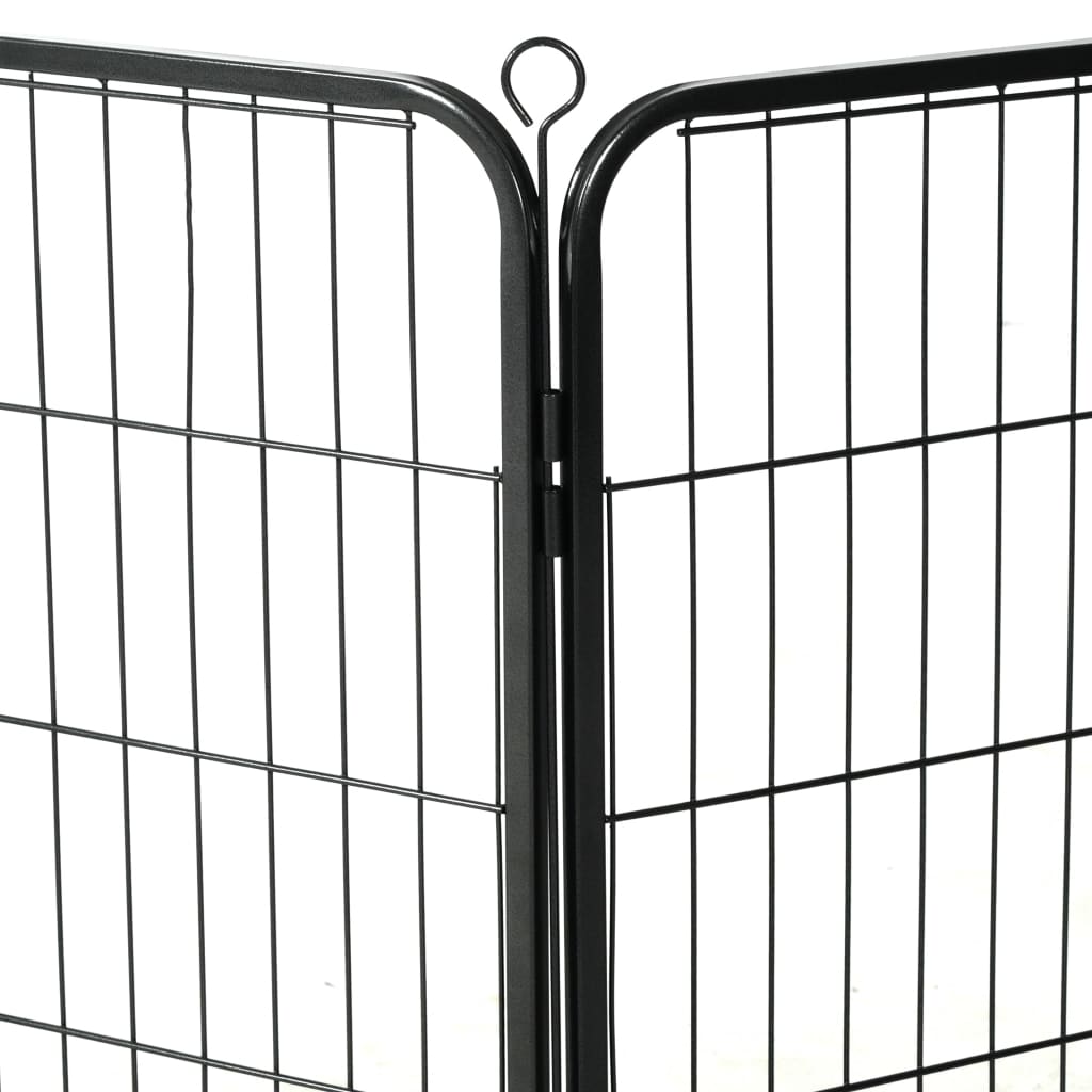 8718475716310_g_en_hd_5 vidaXL Dog Playpen 16 Panels Steel 80x80 cm Black - Image 6