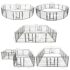 vidaXL Dog Playpen 16 Panels Steel 80x80 cm Black - Image 8