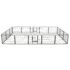 vidaXL Dog Playpen 16 Panels Steel 60x80 cm Black