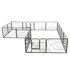 vidaXL Dog Playpen 16 Panels Steel 60x80 cm Black - Image 3