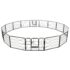 vidaXL Dog Playpen 16 Panels Steel 60x80 cm Black - Image 4