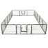 vidaXL Dog Playpen 16 Panels Steel 60x80 cm Black - Image 5