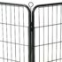 vidaXL Dog Playpen 16 Panels Steel 60x80 cm Black - Image 6
