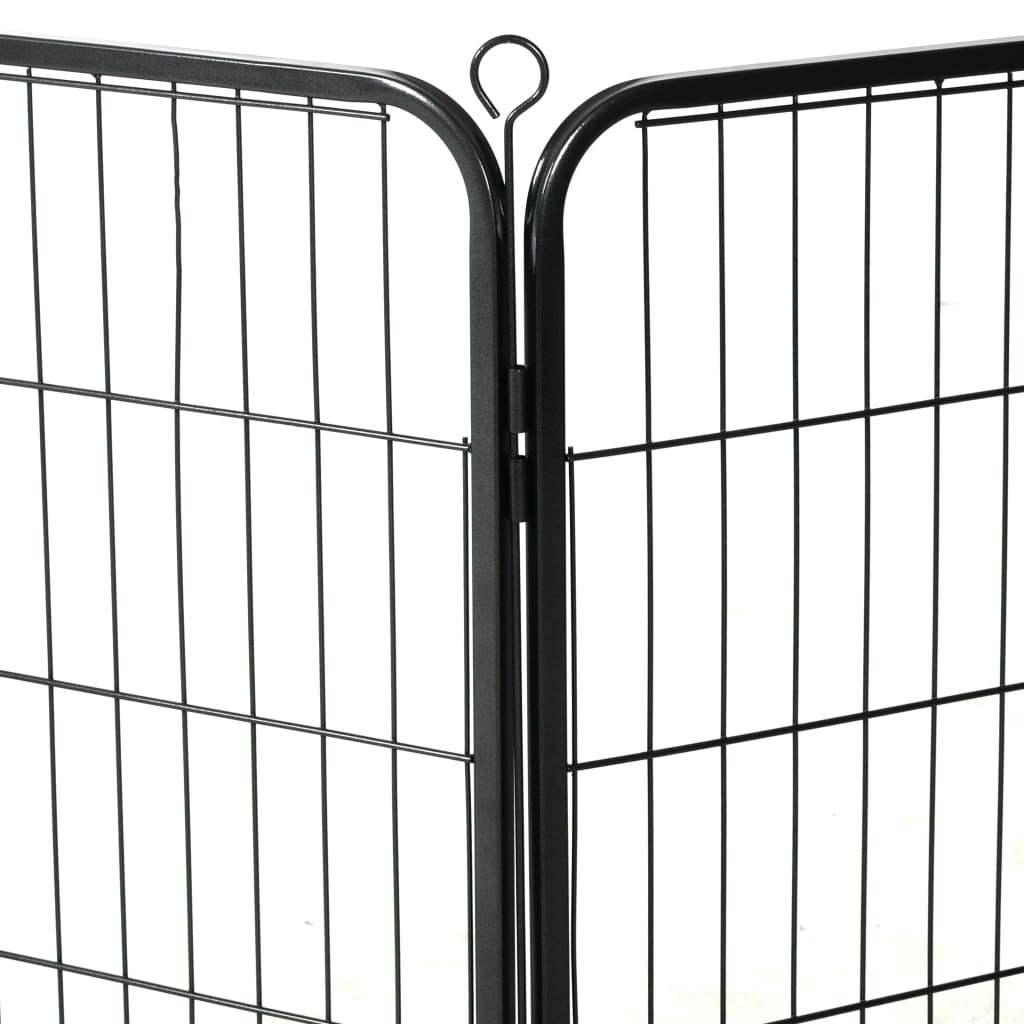 8718475716327_g_en_hd_5 vidaXL Dog Playpen 16 Panels Steel 60x80 cm Black - Image 6