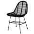 vidaXL Dining Chairs 6 pcs Black Natural Rattan - Image 2