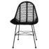 vidaXL Dining Chairs 6 pcs Black Natural Rattan - Image 3