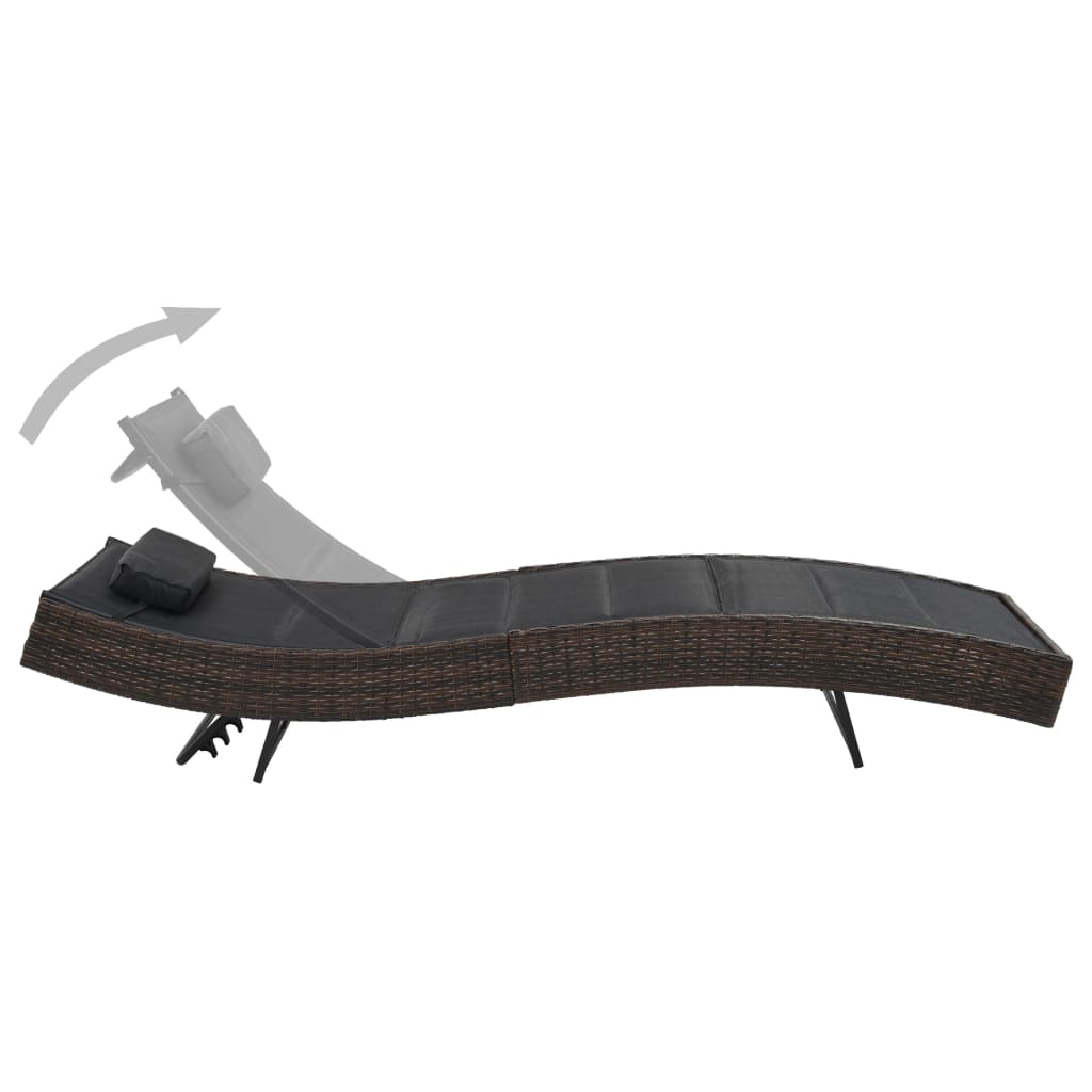 8718475716662_g_en_hd_1 vidaXL Sun Lounger Poly Rattan and Textilene Brown - Image 2