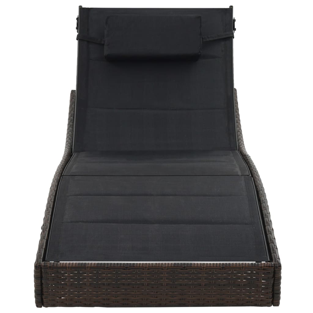 8718475716662_g_en_hd_2 vidaXL Sun Lounger Poly Rattan and Textilene Brown - Image 3