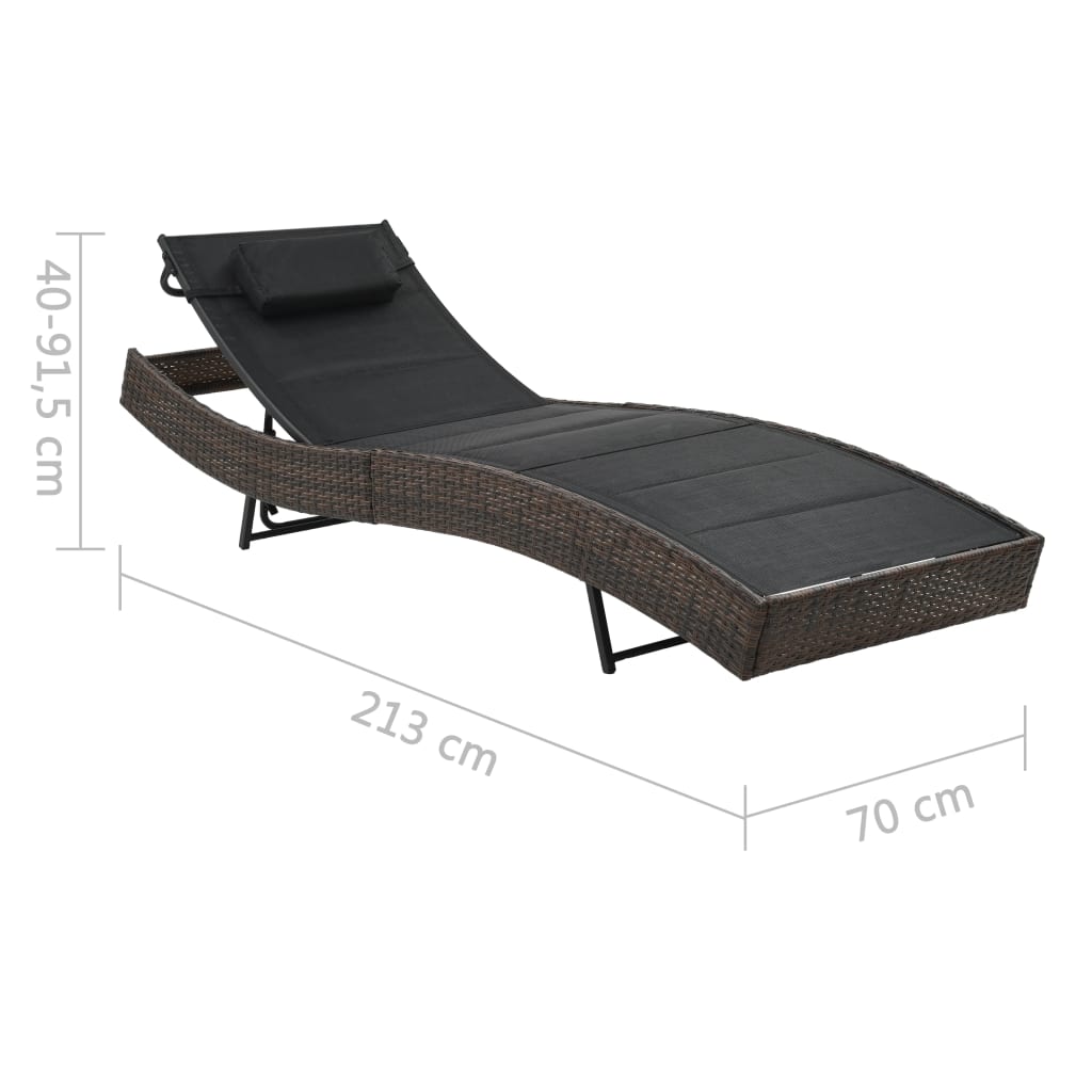 8718475716662_g_en_hd_5 vidaXL Sun Lounger Poly Rattan and Textilene Brown - Image 6
