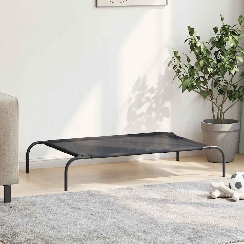 8718475716730_g_en_hd_1 vidaXL Elevated Dog Bed Black L Textilene - Image 3