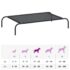 vidaXL Elevated Dog Bed Black L Textilene - Image 9